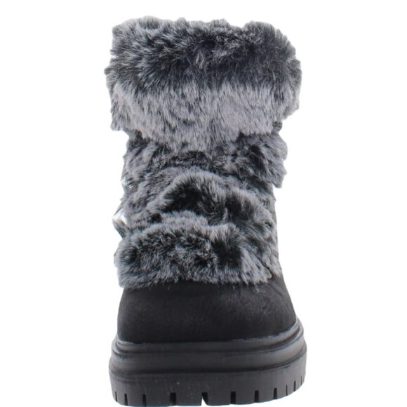 Madden Faux Suede Shearling Lined Lug Lace-Up Zip Ankle Boot, Warm Fuzzy Furry - Picture 12 of 12
